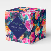 Stijlvolle chique Kleurrijke bloemen bruiloft Bedankdoosjes (Voorkant Zijde)