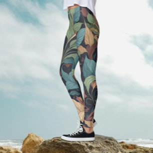 Stijlvolle chique Victoriaanse ingewikkelde botani Leggings