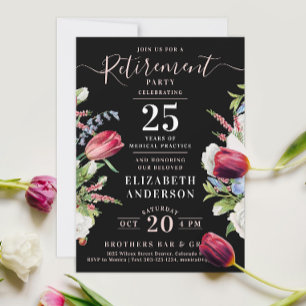 Stijlvolle chique zwarte lavendel wilde bloem pens kaart