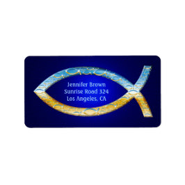 Stijlvolle Christelijke vis | deel uw Geloof Etiket