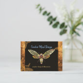 Stijlvolle Cicada Hipster Designer Visitekaartje (Staand voorkant)
