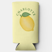 Stijlvolle Citrus Lemon Yellow Summer Monogram (Voorkant)