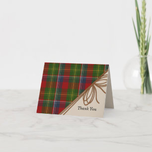 Stijlvolle Clan Forrester Plaid Bedankkaart