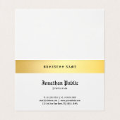 Stijlvolle Classic Oud Engels Tekst Goud Zwart Tre Visitekaartjes (Binnenkant ongevouwen)