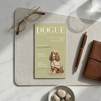 Stijlvolle Cocker Spaniel Sage Dogue Visitekaartje