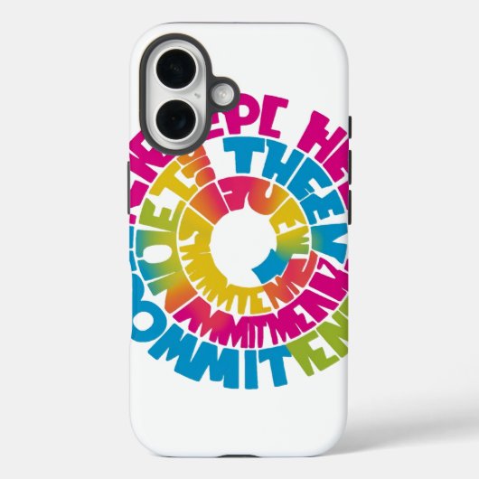 Stijlvolle "Commitment" iPhone Exclusive Hoesje (Achterkant)