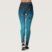 Stijlvolle Cool Blue waterdruppels Leggings (Achterkant)
