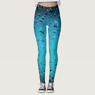 Stijlvolle Cool Blue waterdruppels Leggings