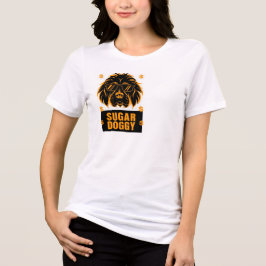 Stijlvolle Cool Sugar Doggy Graphic met zonnebril Tri-Blend Shirt