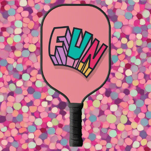 Stijlvolle coole kleurrijke "fun" meisjesroze spor pickleball paddle