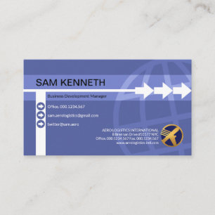 Stijlvolle Creative Arrow Line Global Import Expor Visitekaartje