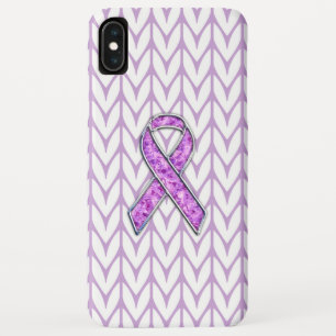 Stijlvolle Crystal Pink Ribbon Awareness Knit iPhone XS Max Hoesje