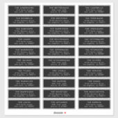 Stijlvolle Custom individuele bruiloft gastadres Sticker (Vel)