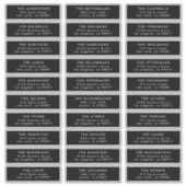 Stijlvolle Custom individuele bruiloft gastadres Sticker (Voorkant)