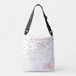 Stijlvolle Custom Love Hearts Crossbody Tas