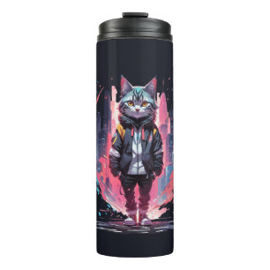 Stijlvolle Cute Kat Ontwerp Thermosbeker