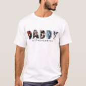 Stijlvolle DADDY 5 Photo Collage Happy Vaderdag T-shirt (Voorkant)