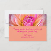 Stijlvolle Dahlia Bedankkaart (Achterkant)