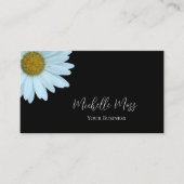 Stijlvolle Daisy Botanical Zwart Wit Visitekaartje (Voorkant)