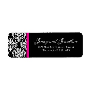 Stijlvolle Damask RSVP-Adresetiketten Etiket