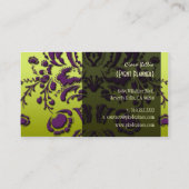 Stijlvolle damast, visitekaartjes (Achterkant)