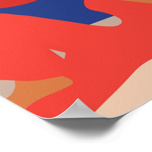 Stijlvolle dame op het strand poster (Hoek)