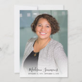 Stijlvolle dank u begrafenisfoto sympathie verdrie bedankkaart (Voorkant)