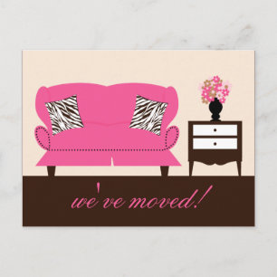Stijlvolle Decor Moving Announcement Briefkaart