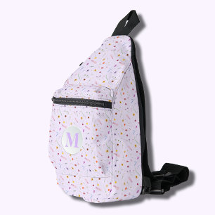 Stijlvolle delicate wilde bloemen lavendel sling bag