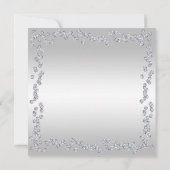 Stijlvolle diamanten zilveren 60ste trouwdag jubil kaart (Achterkant)