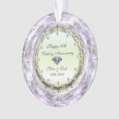 Stijlvolle Diamonds 50ste bruiloft Jubileum Ornament (voorkant)