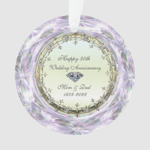 Stijlvolle Diamonds 50ste bruiloft Jubileum Ornament