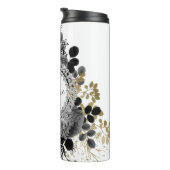 Stijlvolle Diamonds Zwart Goud Rozen Monogram Thermosbeker (Geroteerd rechts)