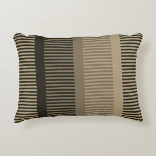 Stijlvolle donkere grijze strepen accent kussen