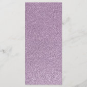 Stijlvolle donkere lavendel lila goud Bruiloft Men Programma (Achterkant)