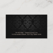 Stijlvolle, donkere Visitekaartjes van Damask Make (Achterkant)