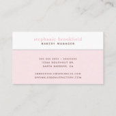 Stijlvolle Donut Pattern roze Bakery Cafe  Visitekaartje (Achterkant)