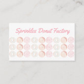 Stijlvolle Donut Pattern roze Bakery Cafe  Visitekaartje (Voorkant)