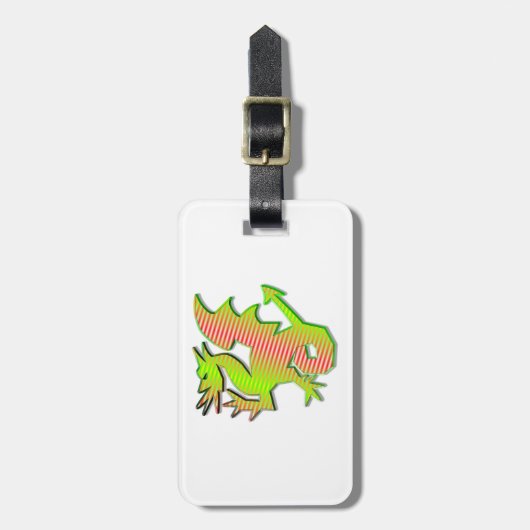 Stijlvolle draak bagagelabel (Voorkant verticaal)