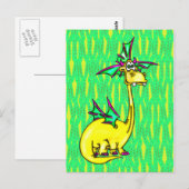 Stijlvolle draak briefkaart (Voorkant / Achterkant)