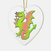 Stijlvolle draak keramisch ornament (Links)