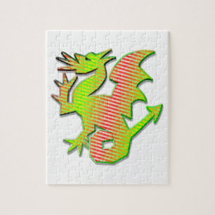 Stijlvolle draak legpuzzel