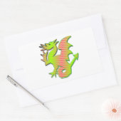 Stijlvolle draak rechthoekige sticker (Envelop)