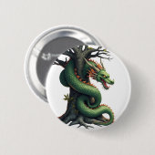 Stijlvolle draak ronde button 5,7 cm (Voorkant /achterkant)