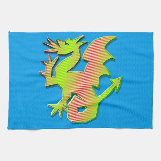 Stijlvolle draak theedoek (Horizontaal)