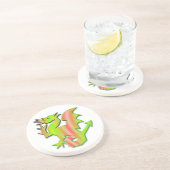 Stijlvolle draak zandsteen onderzetter (Zijkant)