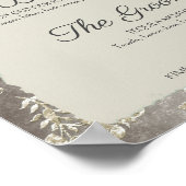 Stijlvolle  Drinken voor voethuwelijks huwelijk Poster (Hoek)