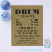Stijlvolle drumles advertentie flyer (Enkel)
