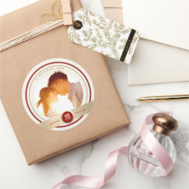 Stijlvolle dubbelzinnigheid Chinese bruiloft foto Ronde Sticker