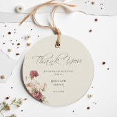 Stijlvolle Dusty Roos Wildbloemen Bruiloft Dank u Bedankjes Labels